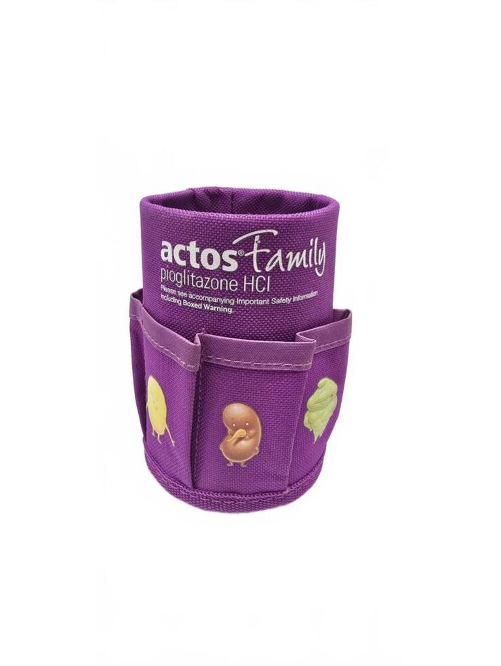 Vintage Actos Family Pioglitazone HCl Purple Fabric Organize